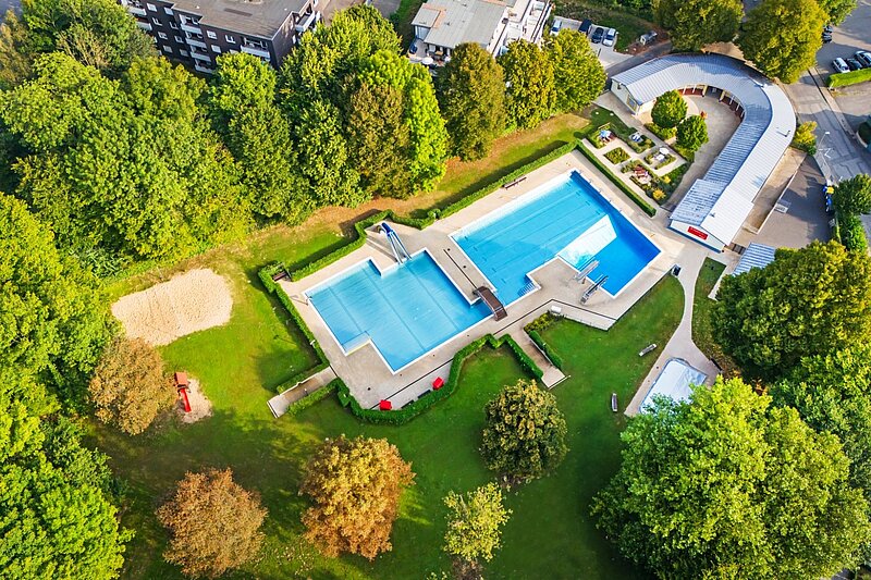 Luftaufnahme Freibad Hillegossen